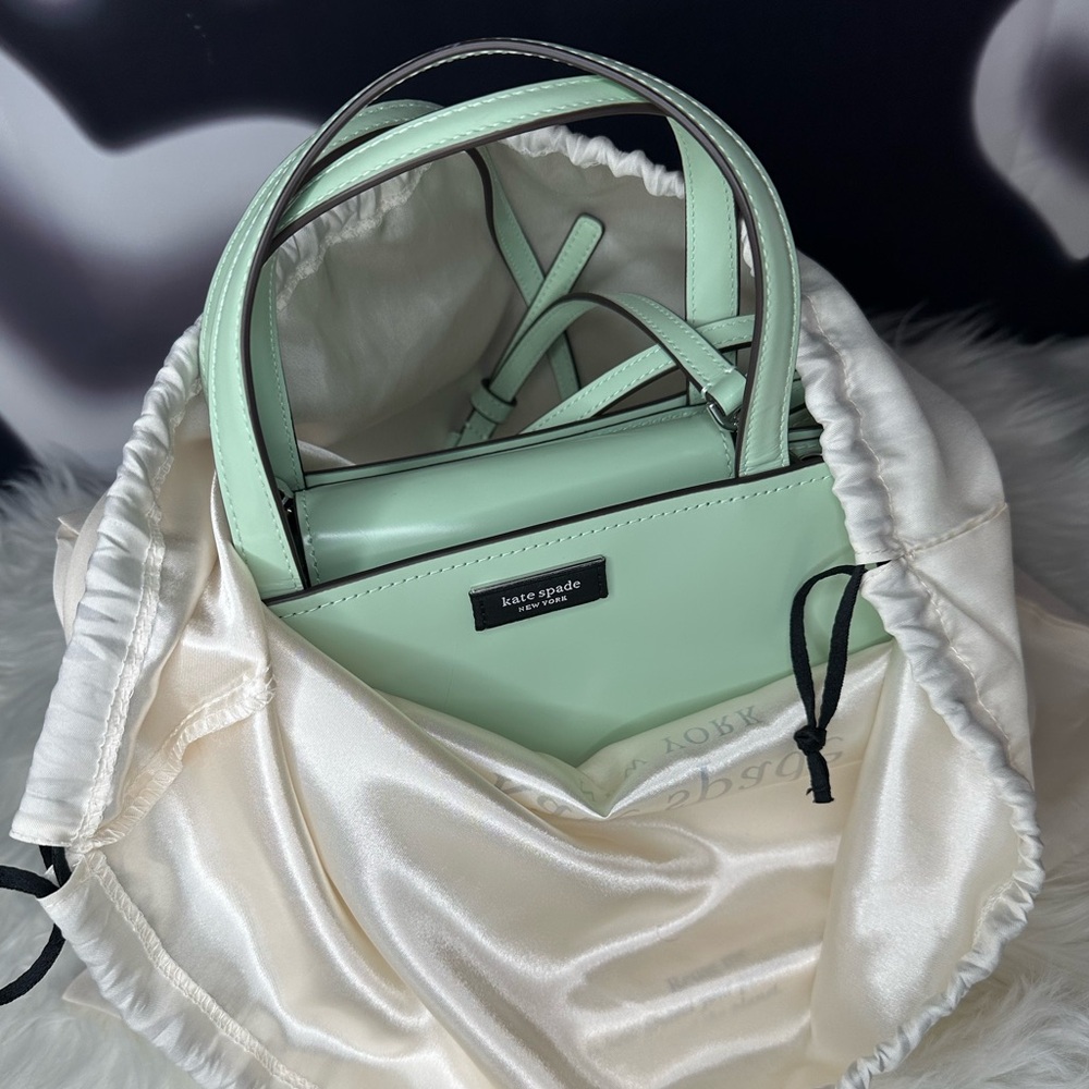 kate spade mint green leather mini top-handle bag
